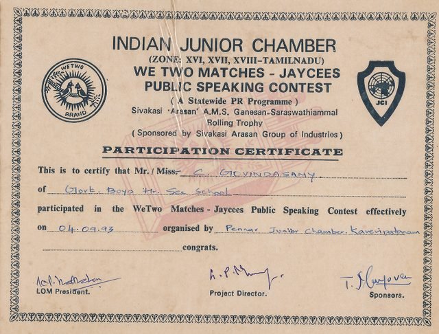 Jaycees Public Speaking Contest